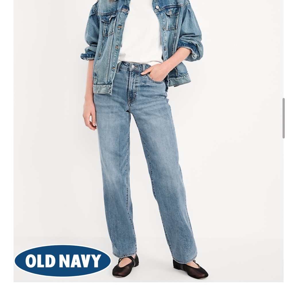 2/20 Old Navy Women's Light Blue Straight Leg Jeans